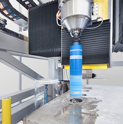 Testsystem zur Funktions- und Belastungsprüfung von Bohrkronen für Bau-Bohrmaschinen